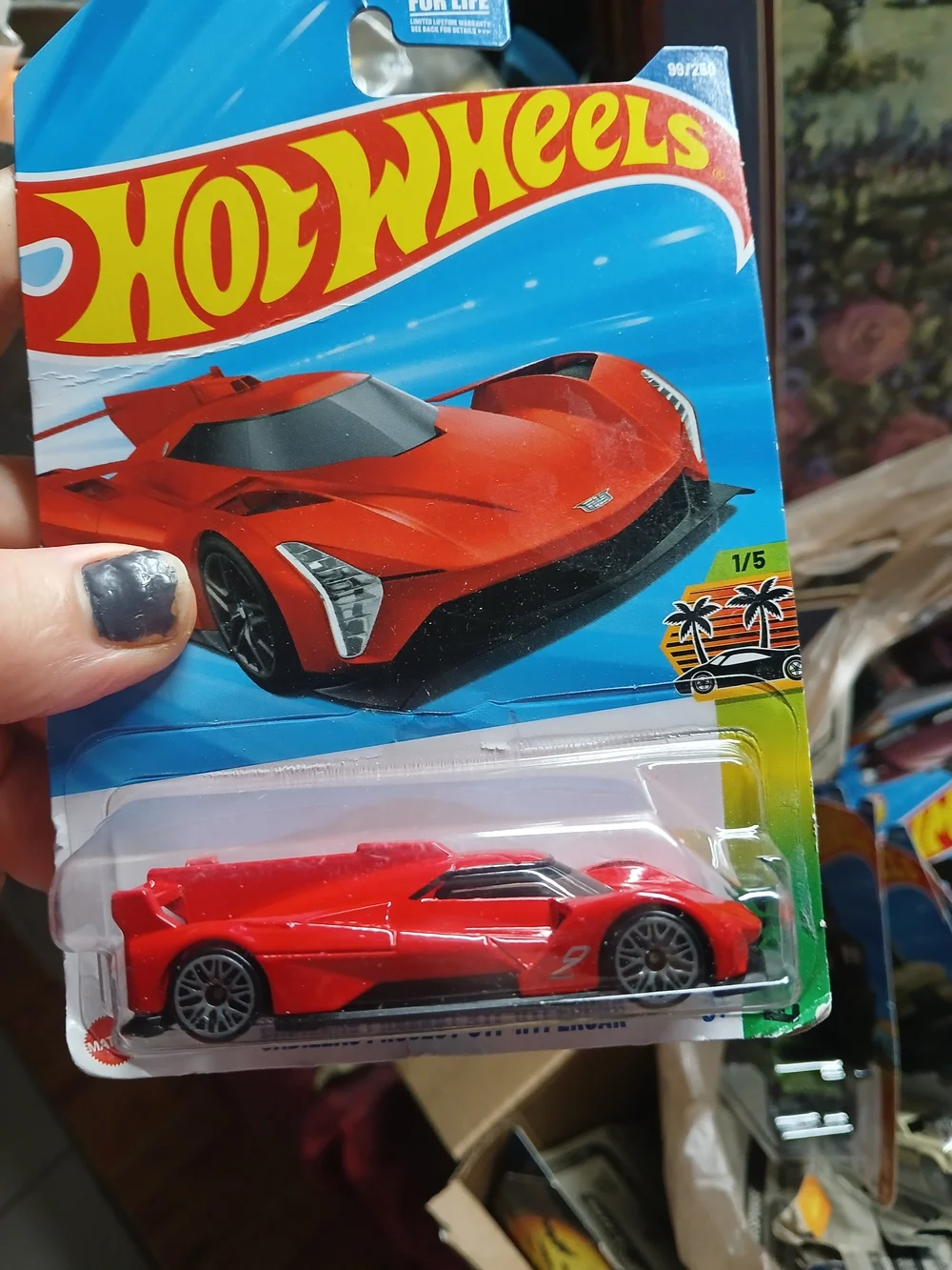 Red Cadillac Project GTP Hypercar from the 2025 Hot Wheels HW Exotics series (nu